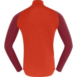 Norrona Canottiera A Maniche Lunghe Uomo - PureUll Zip Neck - Arednalin/Rhubarb -Norrona norrona pureull zip neck baselayer men arednalin rhubarb 3 1518595