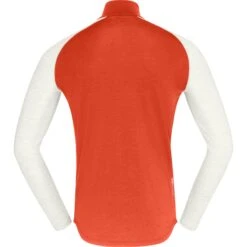Norrona Canottiera A Maniche Lunghe Uomo - PureUll Zip Neck - Arednalin/Snowdrop -Norrona norrona pureull zip neck baselayer men arednalin snowdrop 2 1257908