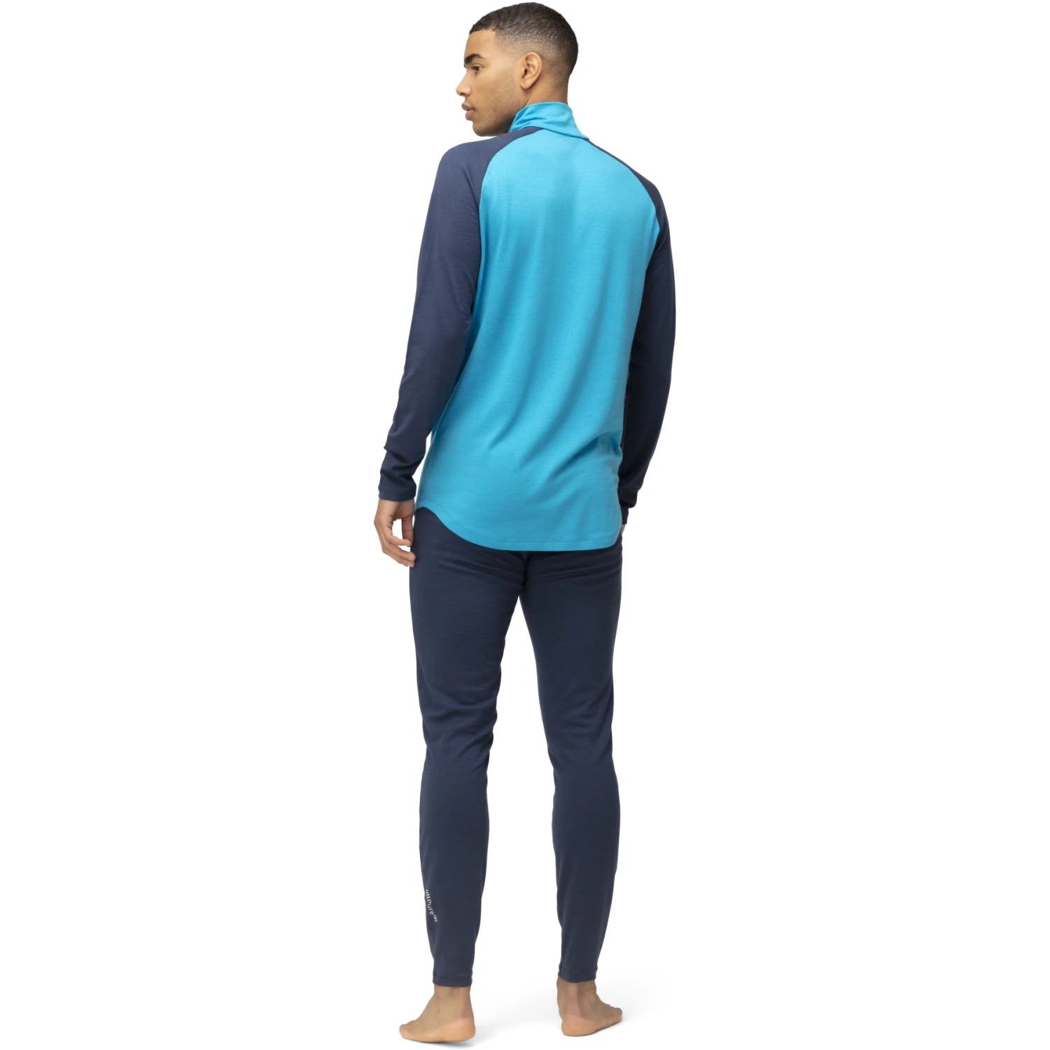 Norrona Canottiera A Maniche Lunghe Uomo - PureUll Zip Neck - Hawaiian Surf/Indigo Night 7 Norrona Canottiera A Maniche Lunghe Uomo - PureUll Zip Neck - Hawaiian Surf/Indigo Night - immagine 5