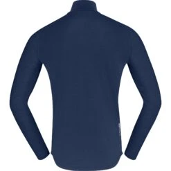 Norrona Canottiera A Maniche Lunghe Uomo - PureUll Zip Neck - Indigo Night -Norrona norrona pureull zip neck baselayer men indigo night 2 1257933