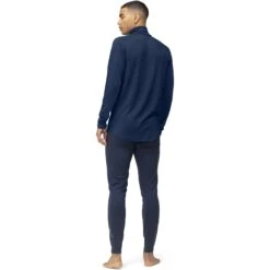 Norrona Canottiera A Maniche Lunghe Uomo - PureUll Zip Neck - Indigo Night -Norrona norrona pureull zip neck baselayer men indigo night 4 1257935