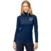 Norrona Canottiera A Maniche Lunghe Donna - PureUll Zip Neck - Indigo Night -Norrona norrona pureull zip neck baselayer women indigo night 1 1463505