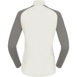 Norrona Canottiera A Maniche Lunghe Donna - PureUll Zip Neck - Snowdrop/Castor Grey -Norrona norrona pureull zip neck baselayer women snowdrop castor grey 2 1257977