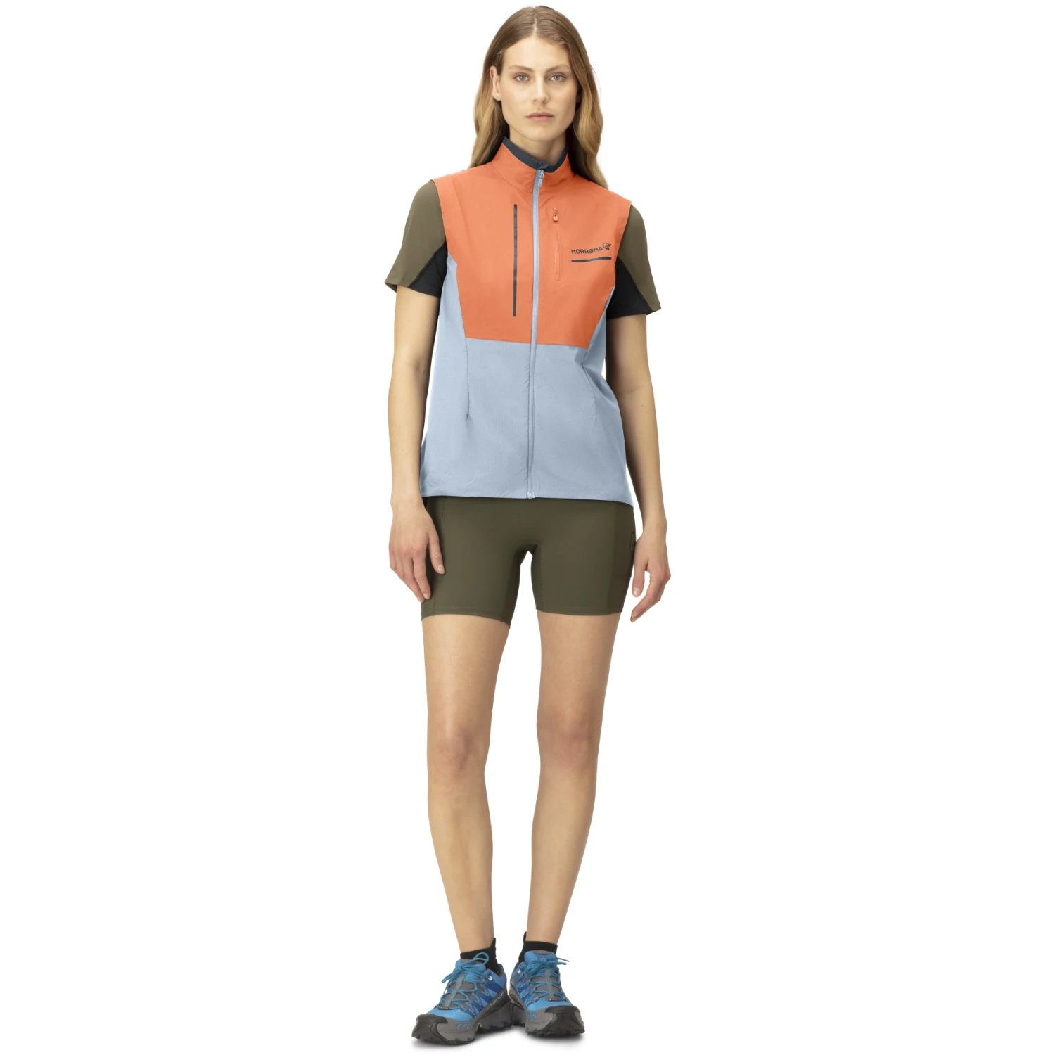 Norrona Gilet Donna - Senja Aero90 - Flamingo/Blue Fog 6 Norrona Gilet Donna - Senja Aero90 - Flamingo/Blue Fog - immagine 4