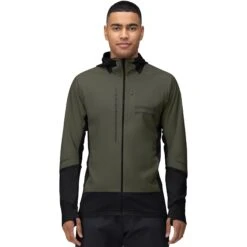 Norrona Giacca Uomo - Senja Alpha90 Zip Hood - Olive Night