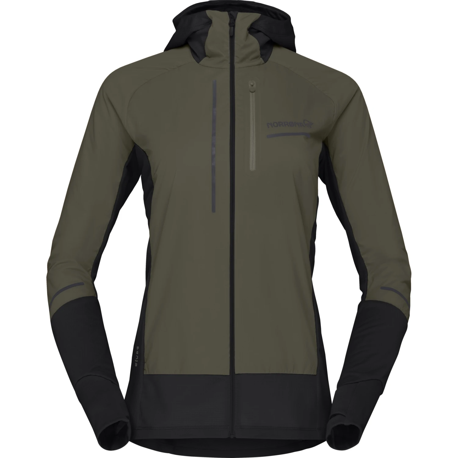 Norrona Giacca Donna - Senja Alpha90 Zip Hood - Olive Night 4 Norrona Giacca Donna - Senja Alpha90 Zip Hood - Olive Night - immagine 2