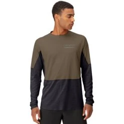 Norrona Maglia A Maniche Lunghe Uomo - Senja Equaliser Lightweight - Olive Night