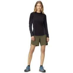 Norrona Maglia A Maniche Lunghe Donna - Senja Equaliser Lightweight - Caviar -Norrona norrona senja equaliser lightweight long sleeve women caviar model 1 1399818