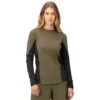 Norrona Maglia A Maniche Lunghe Donna - Senja Equaliser Lightweight - Olive Night -Norrona norrona senja equaliser lightweight long sleeve women olive night 1 1463567