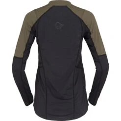 Norrona Maglia A Maniche Lunghe Donna - Senja Equaliser Lightweight - Olive Night -Norrona norrona senja equaliser lightweight long sleeve women olive night 2 1343306