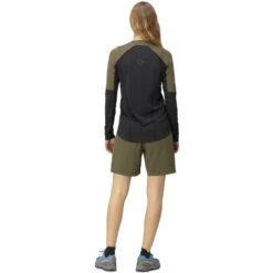Norrona Maglia A Maniche Lunghe Donna - Senja Equaliser Lightweight - Olive Night -Norrona norrona senja equaliser lightweight long sleeve women olive night model 2 1399832