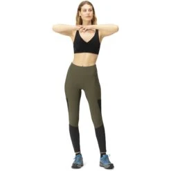 Norrona Legging Donna - Senja Equaliser Stretch - Olive Night/Caviar -Norrona norrona senja equaliser stretch tights women olive night caviar model 1 1399885