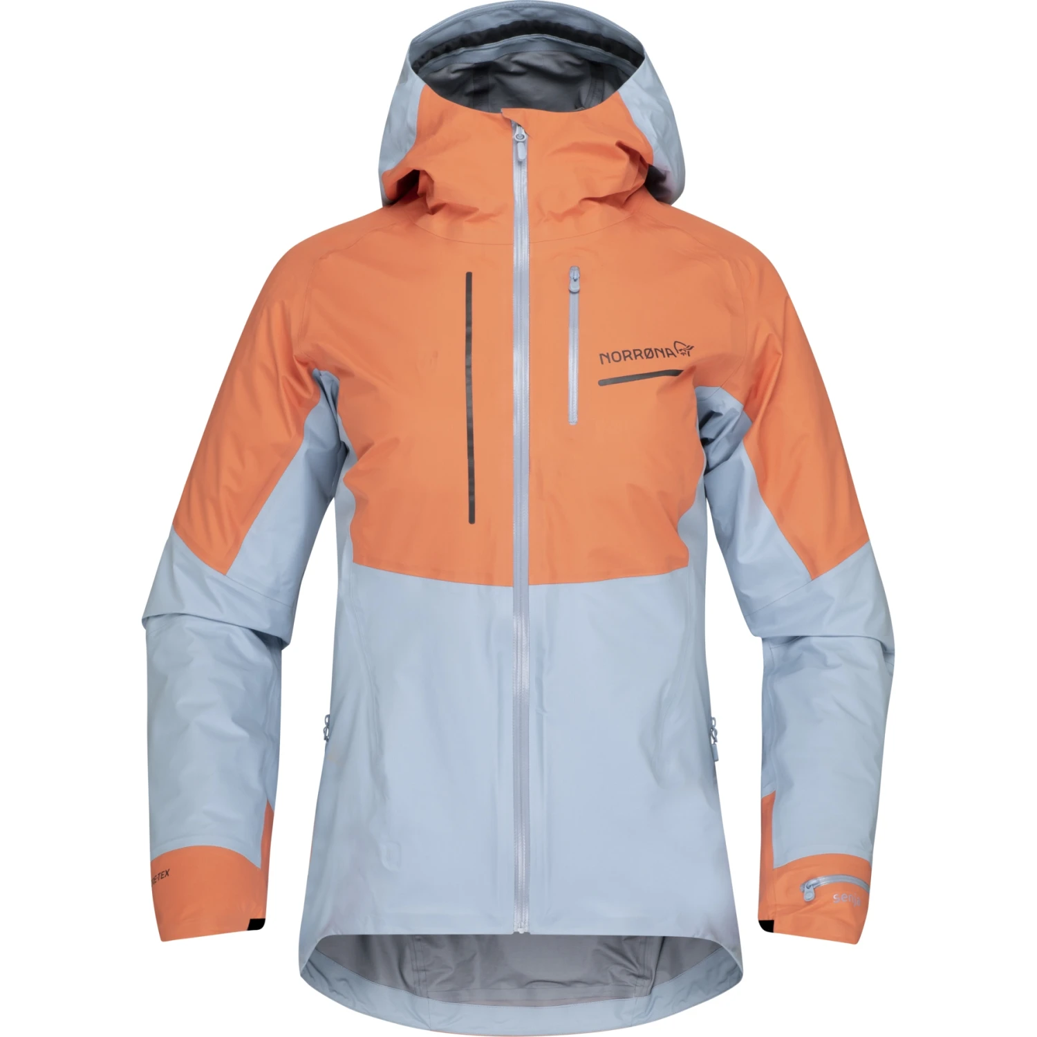 Norrona Giacca Donna - Senja Gore-Tex Active - Flamingo/Blue Fog 4 Norrona Giacca Donna - Senja Gore-Tex Active - Flamingo/Blue Fog - immagine 2