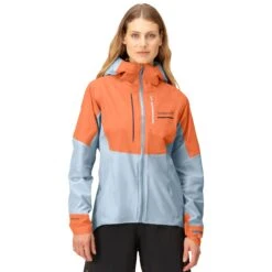 Norrona Giacca Donna - Senja Gore-Tex Active - Flamingo/Blue Fog