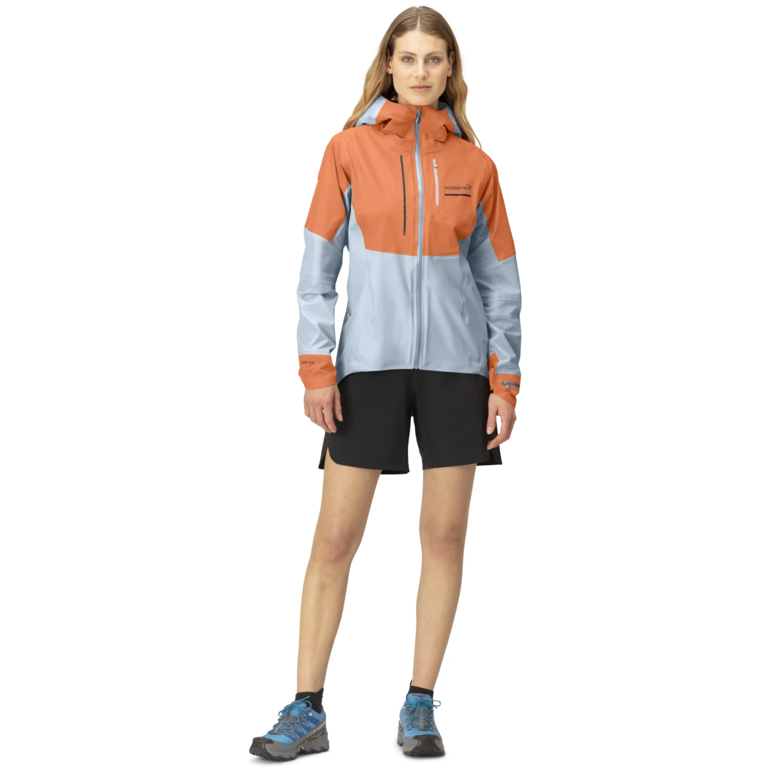 Norrona Giacca Donna - Senja Gore-Tex Active - Flamingo/Blue Fog 6 Norrona Giacca Donna - Senja Gore-Tex Active - Flamingo/Blue Fog - immagine 4