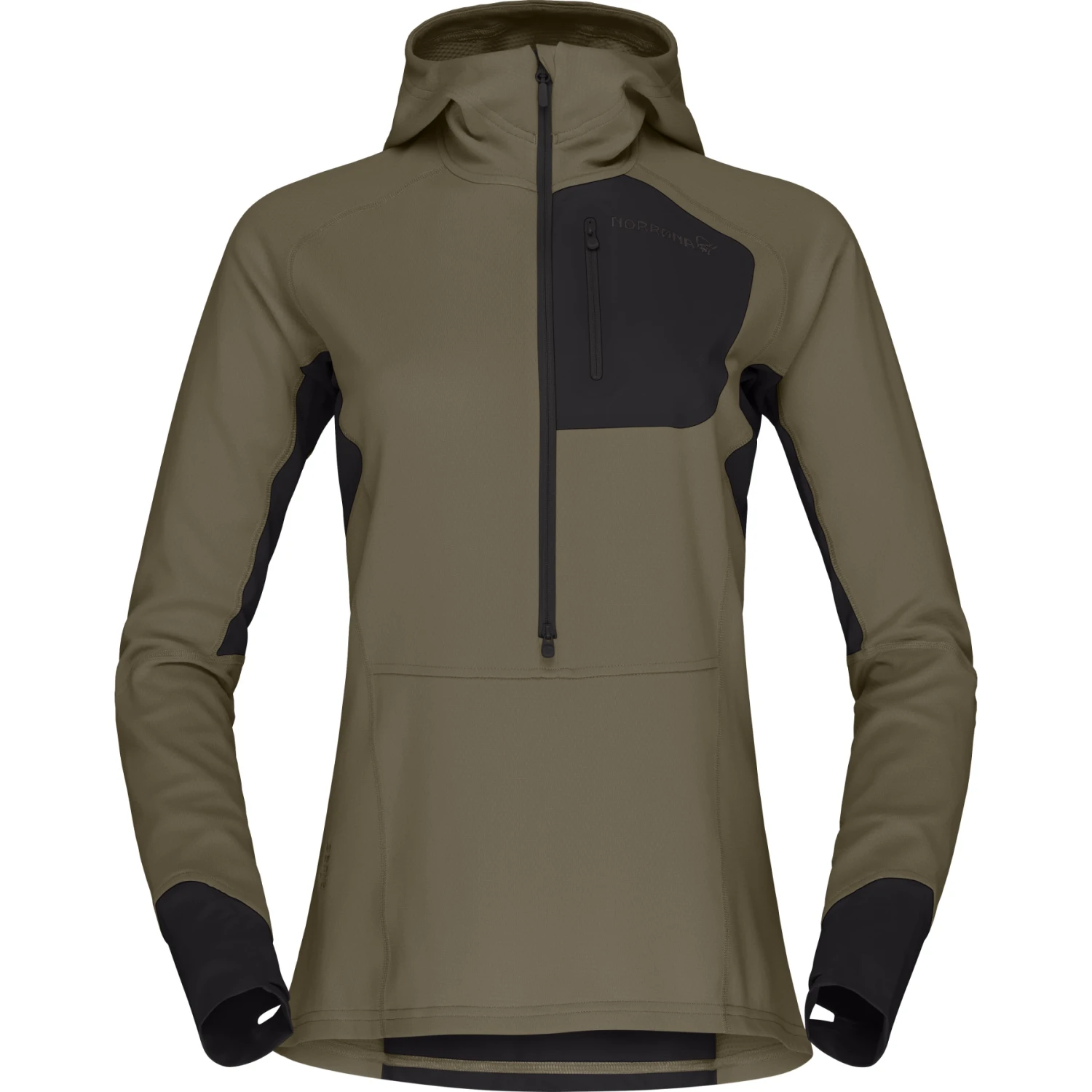 Norrona Golfino In Pile Donna - Senja Warm1 Hood - Olive Night 4 Norrona Golfino In Pile Donna - Senja Warm1 Hood - Olive Night - immagine 2