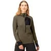Norrona Golfino In Pile Donna - Senja Warm1 Hood - Olive Night -Norrona norrona senja warm1 hood women olive night 1 1463723