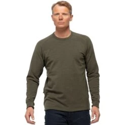 Norrona Maglia A Maniche Lunghe Uomo - Skibotn Crew Neck - Olive Night