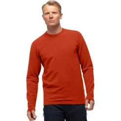 Norrona Maglia A Maniche Lunghe Uomo - Skibotn Crew Neck - Rooibos Tea