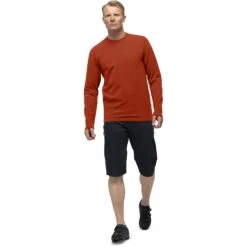 Norrona Maglia A Maniche Lunghe Uomo - Skibotn Crew Neck - Rooibos Tea -Norrona norrona skibotn crew neck long sleeve men rooibos tea model 1 1400009
