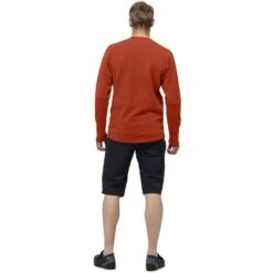 Norrona Maglia A Maniche Lunghe Uomo - Skibotn Crew Neck - Rooibos Tea -Norrona norrona skibotn crew neck long sleeve men rooibos tea model 2 1400010