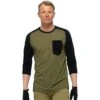 Norrona Maglietta Maniche 3/4 Uomo - Skibotn Wool - Olive Drab -Norrona norrona skibotn wool 3 4 t shirt men olive drab 1 1463994
