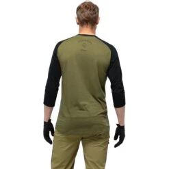 Norrona Maglietta Maniche 3/4 Uomo - Skibotn Wool - Olive Drab -Norrona norrona skibotn wool 3 4 t shirt men olive drab 2 1463995