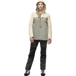 Norrona Giacca Donna - Svalbard Cotton - Ecru/Sandstone -Norrona norrona svalbard cotton jacket women ecru sandstone 2 1027483