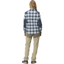 Norrona Camicia In Flanella Donna - Svalbard - Blue Fog/Indigo Night -Norrona norrona svalbard damen flanellhemd blue fog indigo night model 2 1400028