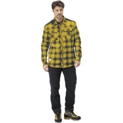 Norrona Camicia In Flanella Uomo - Svalbard - Golden Palm -Norrona norrona svalbard flannel shirt men golden palm 2 1464340