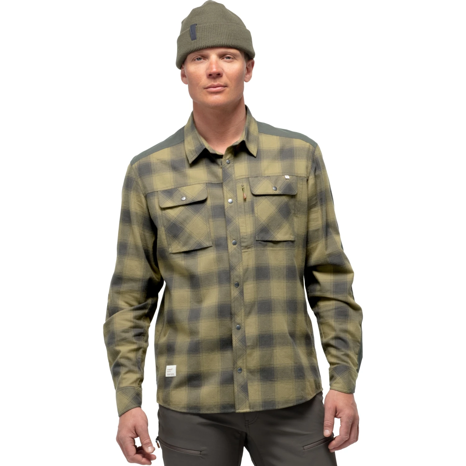 Norrona Camicia In Flanella Uomo - Svalbard - Olive Drab/Slate Grey 3 Norrona Camicia In Flanella Uomo - Svalbard - Olive Drab/Slate Grey