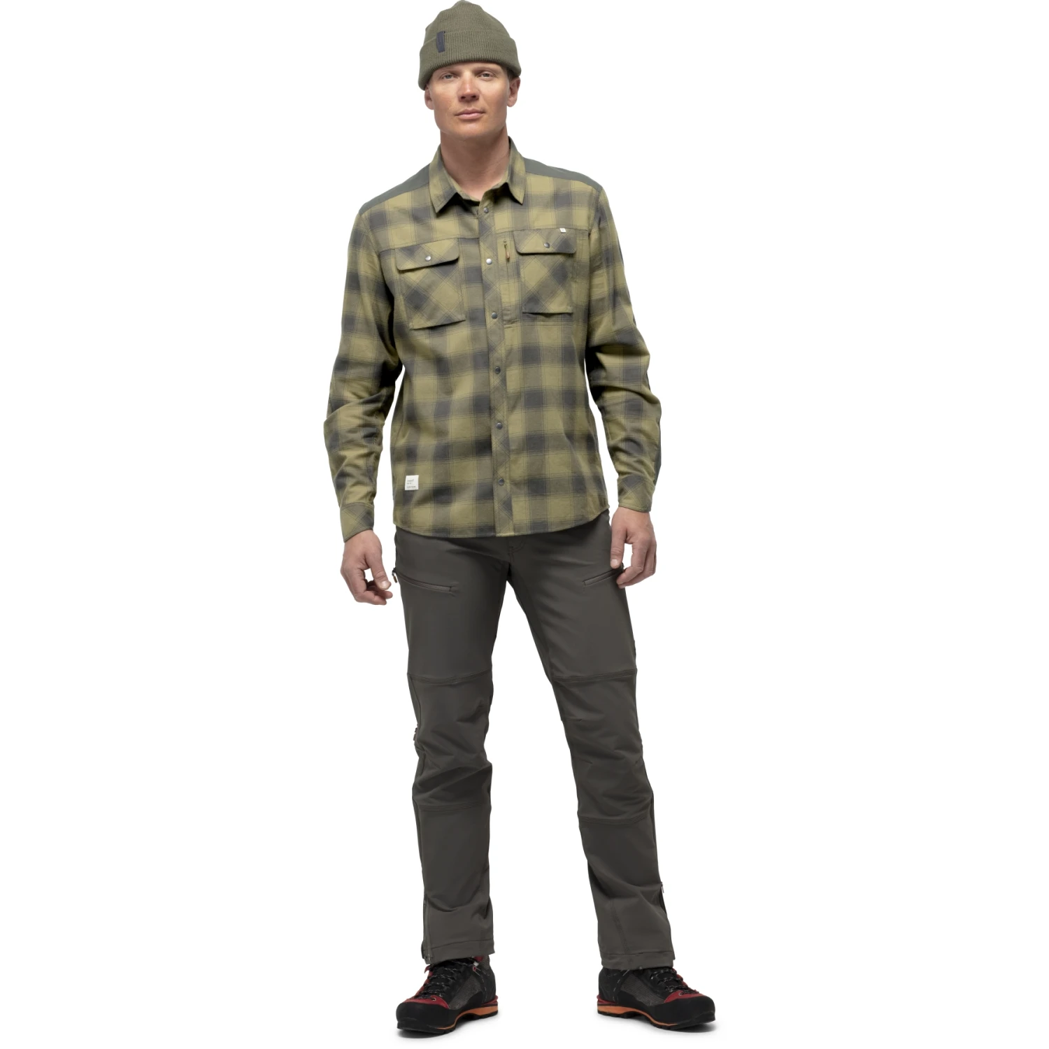 Norrona Camicia In Flanella Uomo - Svalbard - Olive Drab/Slate Grey 5 Norrona Camicia In Flanella Uomo - Svalbard - Olive Drab/Slate Grey - immagine 3
