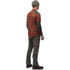 Norrona Camicia In Flanella Uomo - Svalbard - Rooibos Tea/Slate Grey -Norrona norrona svalbard flannel shirt men rooibos tea slate grey 3 1464368