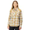 Norrona Camicia In Flanella Donna - Svalbard - Blue Fog/Camelflage -Norrona norrona svalbard flannel shirt women blue fog camelflage 1 1464236
