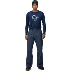 Norrona Pantaloni Uomo - Tamok Gore-Tex - Indigo Night -Norrona norrona tamok gore tex pants men indigo night model 2 1524278