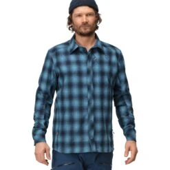 Norrona Camicia A Maniche Lunghe Uomo - Tamok Wool - Indigo Night