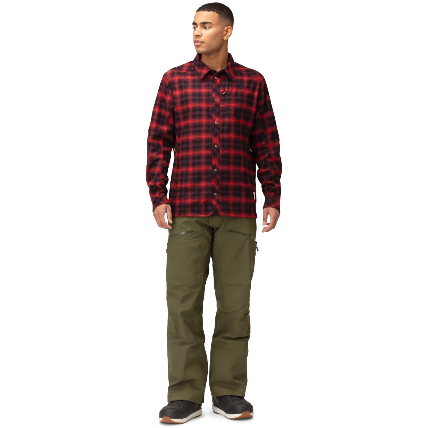 Norrona Camicia A Maniche Lunghe Uomo - Tamok Wool - Tawny Port 4 Norrona Camicia A Maniche Lunghe Uomo - Tamok Wool - Tawny Port - immagine 2