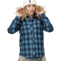 Norrona Camicia Donna - Tamok Wool - Indigo Night