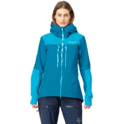 Norrona Giacca Donna - Trollveggen Gore-Tex Pro Light - Hawaiian Surf/Aquarius