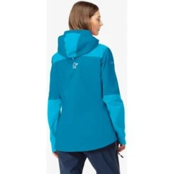 Norrona Giacca Donna - Trollveggen Gore-Tex Pro Light - Hawaiian Surf/Aquarius -Norrona norrona trollveggen gore tex pro light jacket women hawaiian surf aquarius model 2 1151531