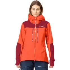 Norrona Giacca Donna - Trollveggen Gore-Tex Pro Light - Orange Alert