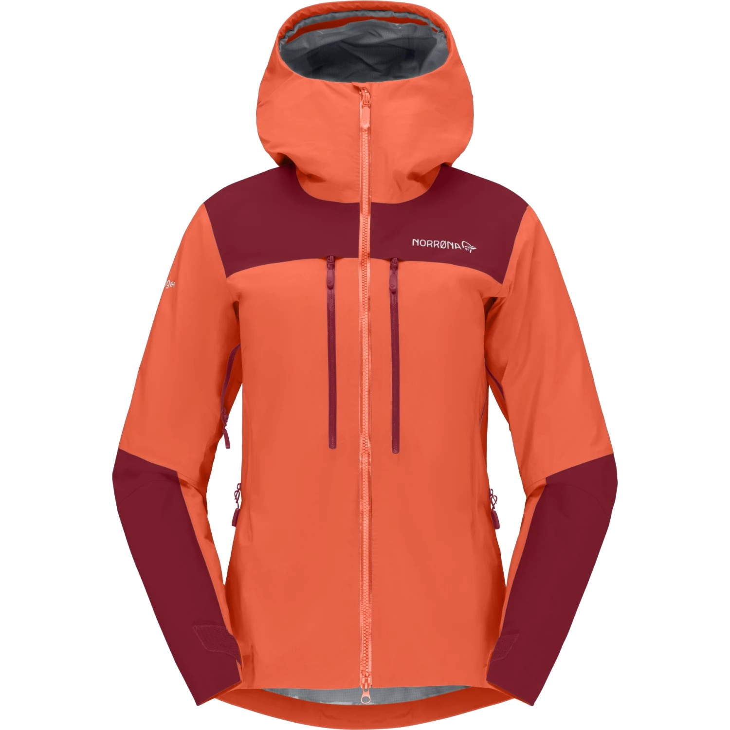 Norrona Giacca Donna - Trollveggen Gore-Tex Pro Light - Orange Alert 4 Norrona Giacca Donna - Trollveggen Gore-Tex Pro Light - Orange Alert - immagine 2