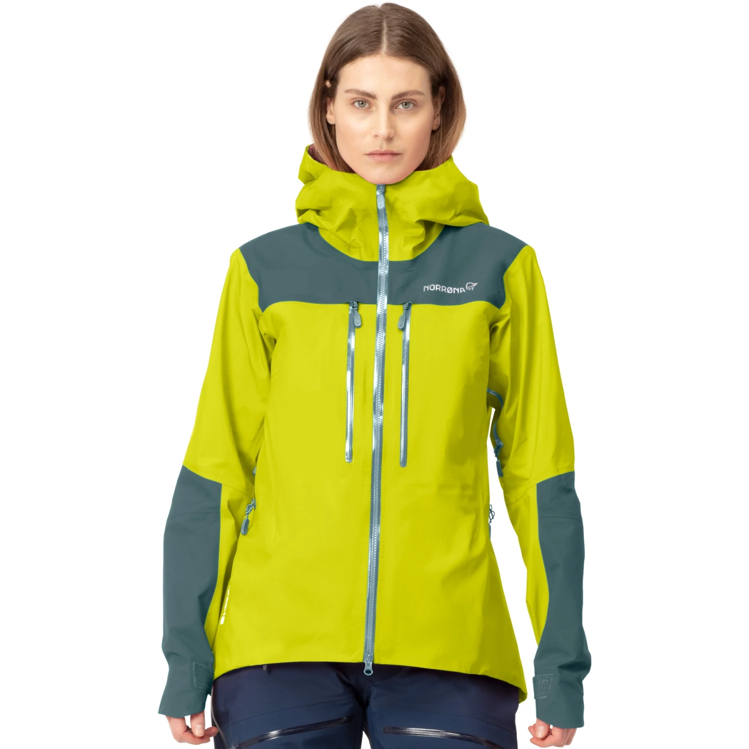 Norrona Giacca Donna - Trollveggen Gore-Tex Pro Light - Sulphur Spring/North Atlantic 3 Norrona Giacca Donna - Trollveggen Gore-Tex Pro Light - Sulphur Spring/North Atlantic
