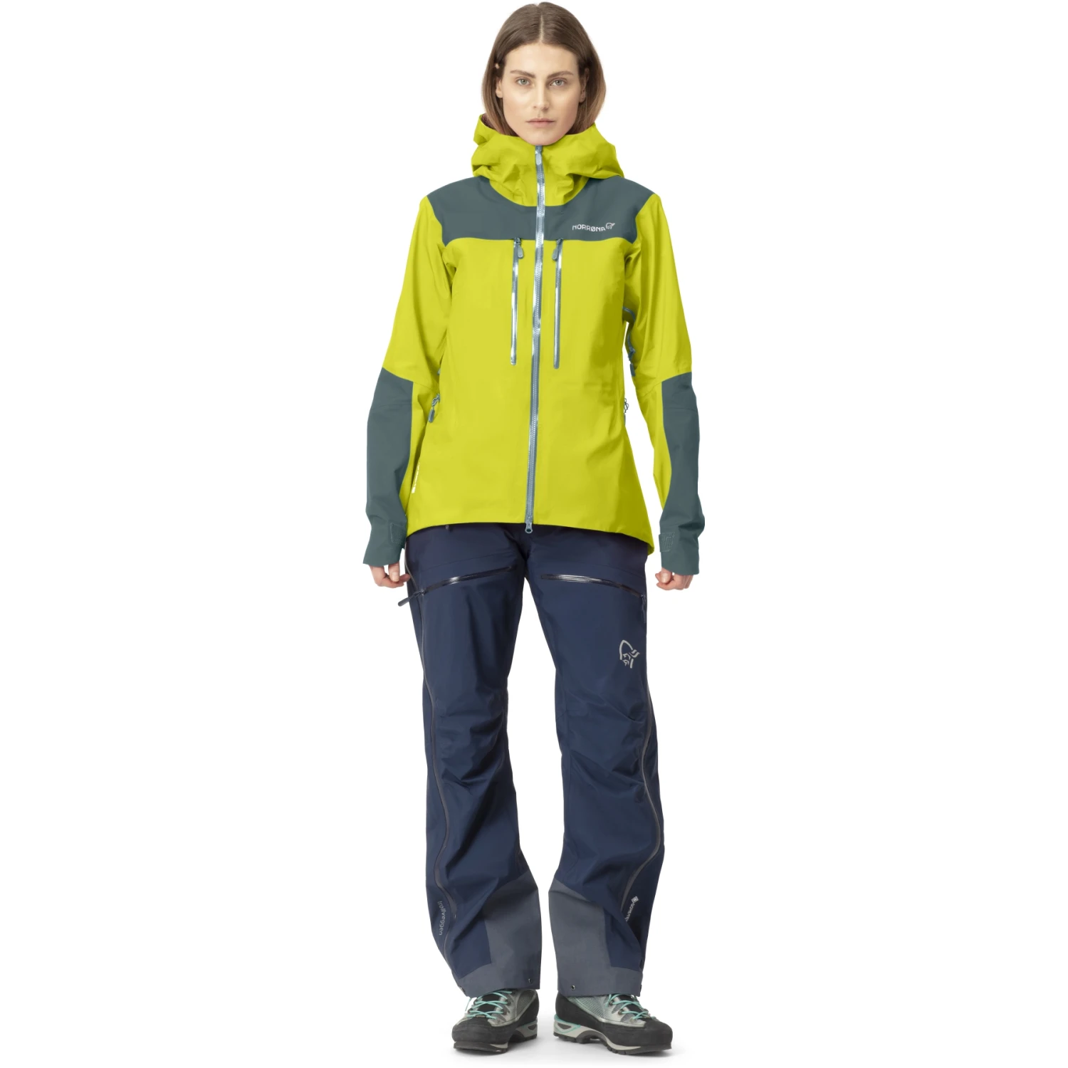 Norrona Giacca Donna - Trollveggen Gore-Tex Pro Light - Sulphur Spring/North Atlantic 6 Norrona Giacca Donna - Trollveggen Gore-Tex Pro Light - Sulphur Spring/North Atlantic - immagine 4