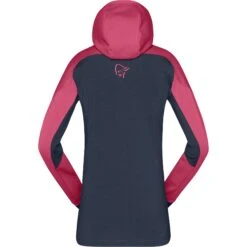 Norrona Giacca Donna - Trollveggen Powerstretch Pro Zip Hood - Honeysuckle/Indigo Night -Norrona norrona trollveggen powerstretch pro zip hood women honeysuckle indigo night 2 1031655