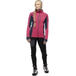 Norrona Giacca Donna - Trollveggen Powerstretch Pro Zip Hood - Honeysuckle/Indigo Night -Norrona norrona trollveggen powerstretch pro zip hood women honeysuckle indigo night 3 1031656