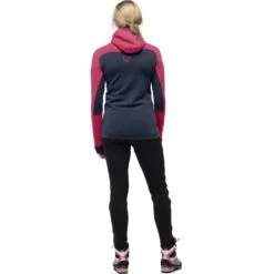 Norrona Giacca Donna - Trollveggen Powerstretch Pro Zip Hood - Honeysuckle/Indigo Night -Norrona norrona trollveggen powerstretch pro zip hood women honeysuckle indigo night 4 1031657