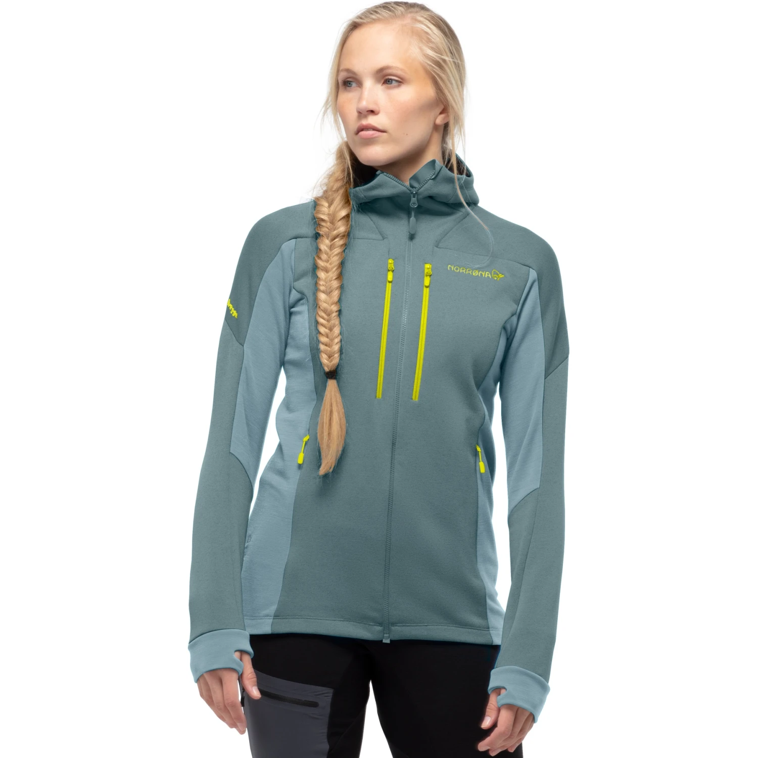 Norrona Giacca Donna - Trollveggen Powerstretch Pro Zip Hood - North Atlantic 3 Norrona Giacca Donna - Trollveggen Powerstretch Pro Zip Hood - North Atlantic
