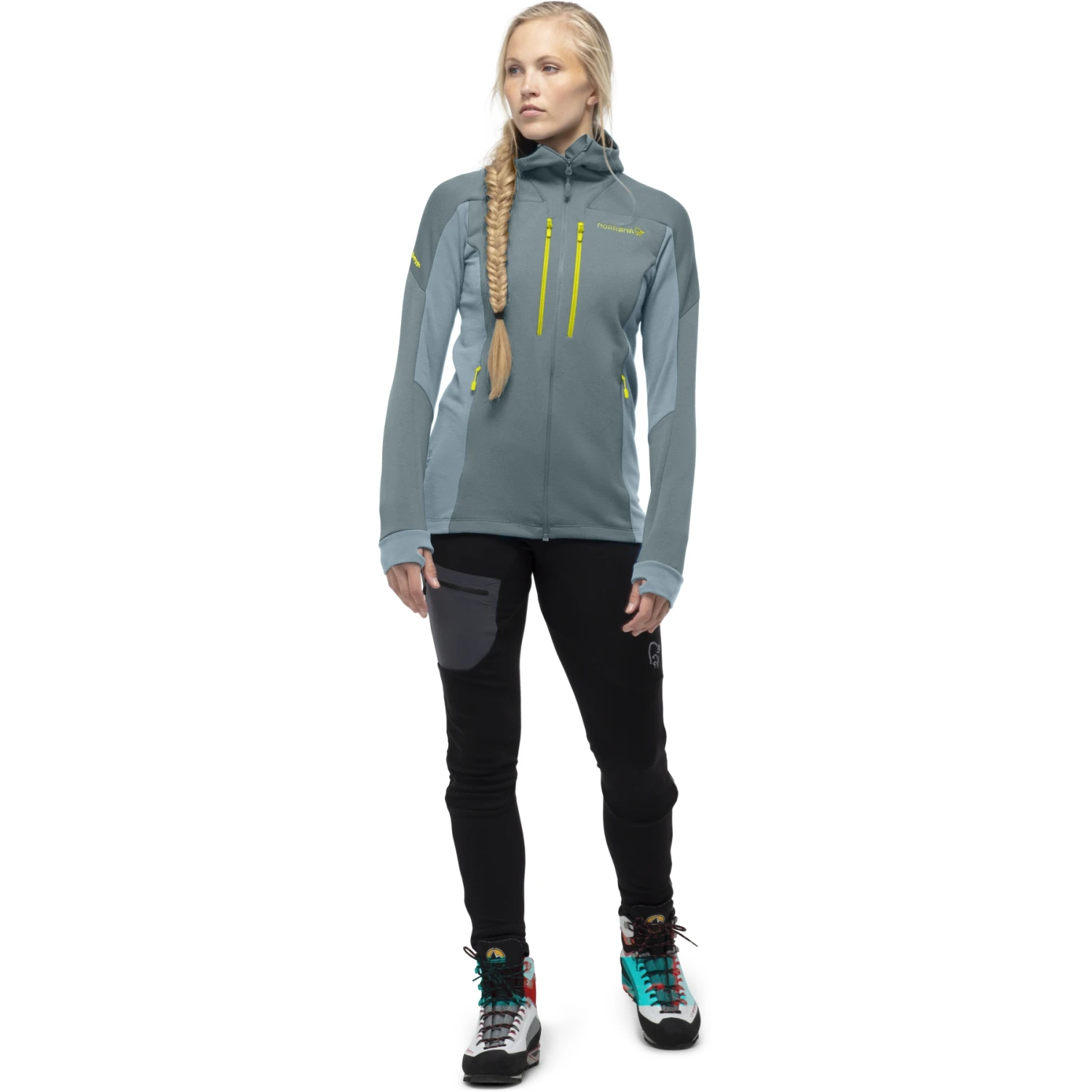 Norrona Giacca Donna - Trollveggen Powerstretch Pro Zip Hood - North Atlantic 6 Norrona Giacca Donna - Trollveggen Powerstretch Pro Zip Hood - North Atlantic - immagine 4