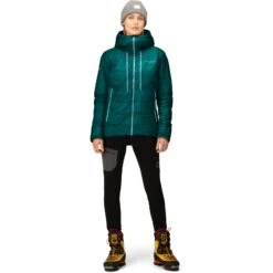 Norrona Giacca Donna - Trollveggen Primaloft100 Zip Hood - Everglade -Norrona norrona trollveggen primaloft100 zip hood jacket women everglade 4 1518996